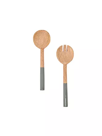 FYNCH-HATTON | Juego de cubiertos para ensalada de 2 piezas KISHA Toffee | hellgrün